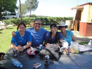 The Gomez-Ortmanns team enjoying the spectacular view from Casa de Carmen.