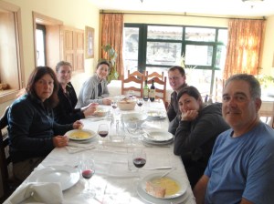 Heike, Solveirene, Mila, Inge, Andrea and I enjoying a home cooked Spanish meal.  Can you see how tired Heike and I look?