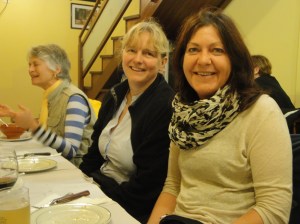 Gabby with Heike and the rest of the Gomez-Ortmanns-Sanchez crew at dinner last night. Gabby is a very nice lady with a lovely family back home. We hope to see her again.