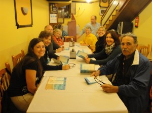 Dinner last night with our uncle and aunt - Adel and Janice along with our new found Camino friends, Charlie and Paula and our "old" Camino friends Heike and Gabby.