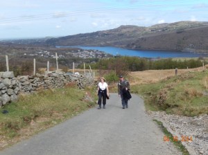 As we ascend, the beautiful Welsh countryside becomes more evident.